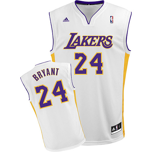  NBA Los Angeles Lakers 24 Kobe Bryant New Revolution 30 Swingman White Jersey